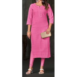 Chikankari Straight Kurtis